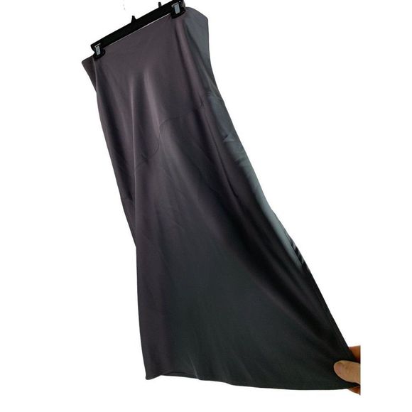 Judith & Charles Satin Grey Andorra Skirt Size 8 NWT 6373 Retail $450 Stretch - Picture 1 of 11